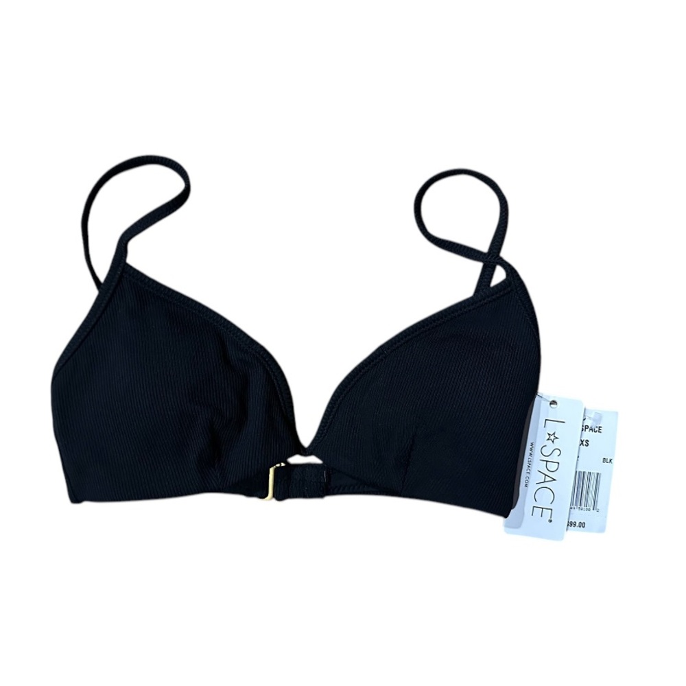 L*Space Helena Triangle Top BLACK LSPACE L SPACE NEW NWT REVOLVE XS EXTRA SMALL - Picture 3 of 4